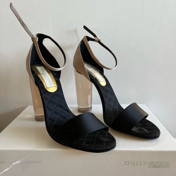 Stella McCartney Silk Open Toe Lucite Heel - Picture 5 of 9
